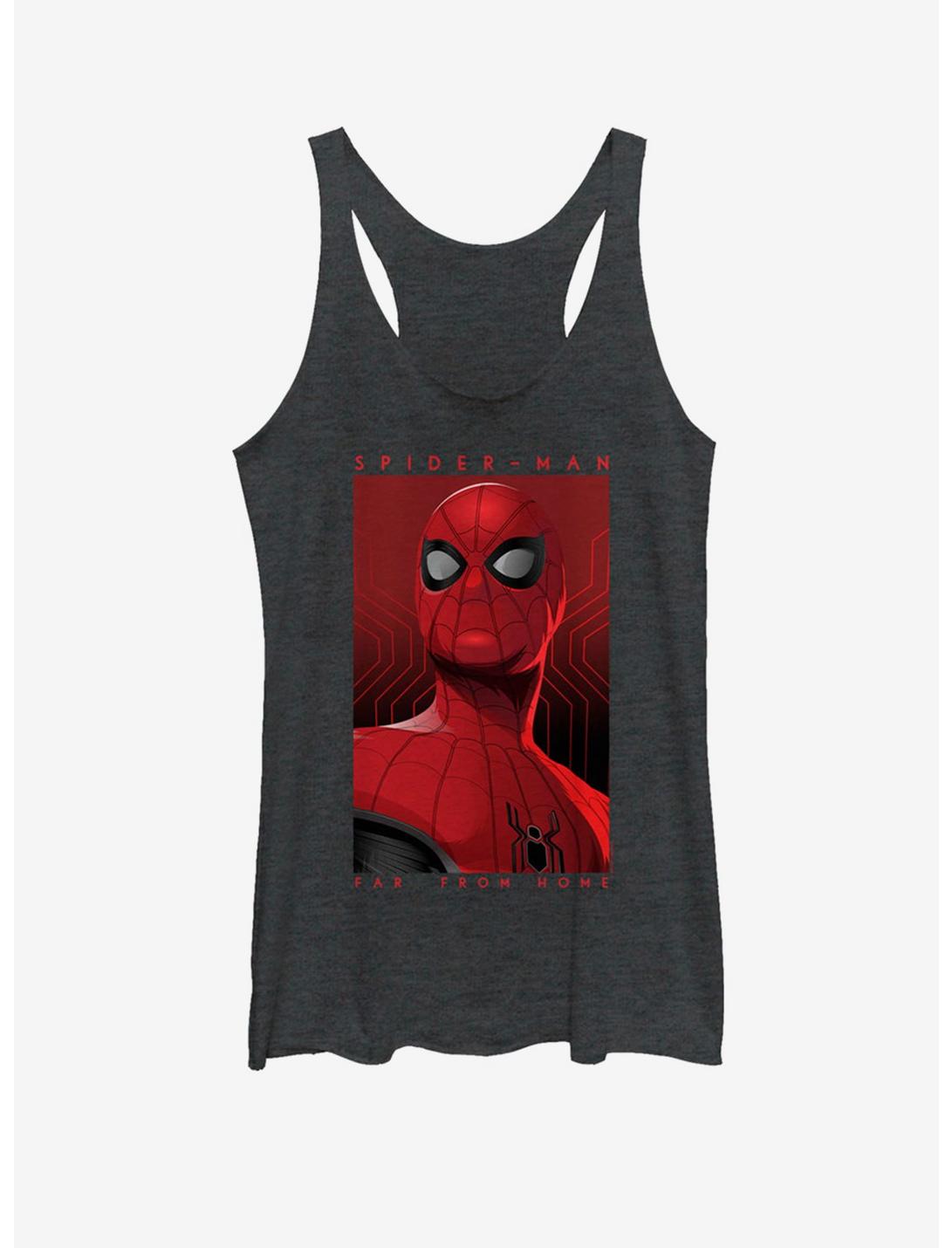 Marvel Spider-Man Far From Home Posterized Spidey Girls Tank, BLK HTR, hi-res