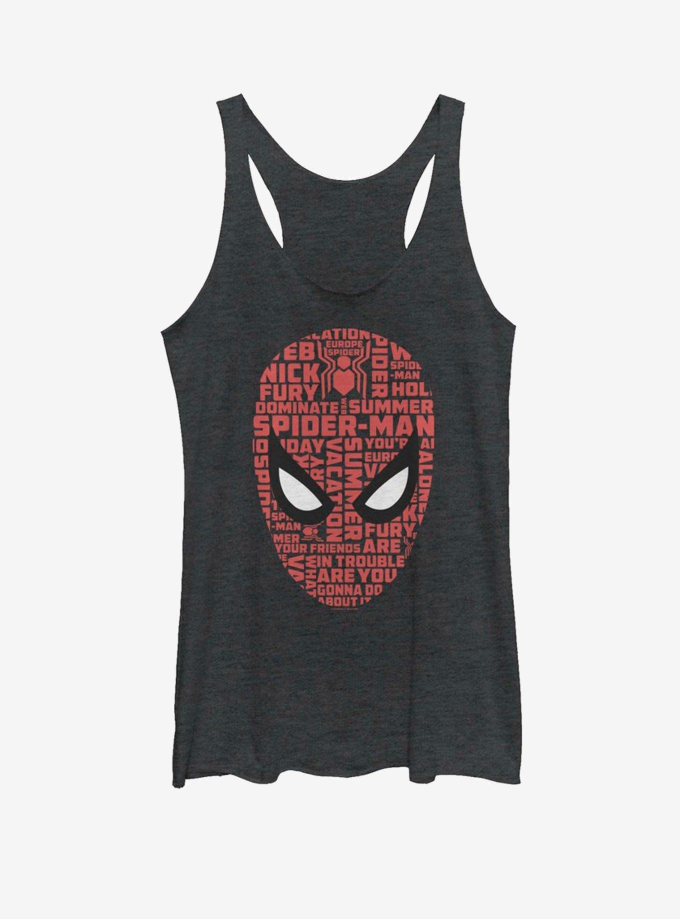 Marvel Spider-Man Far From Home Spider Word Face Girls Tank, , hi-res