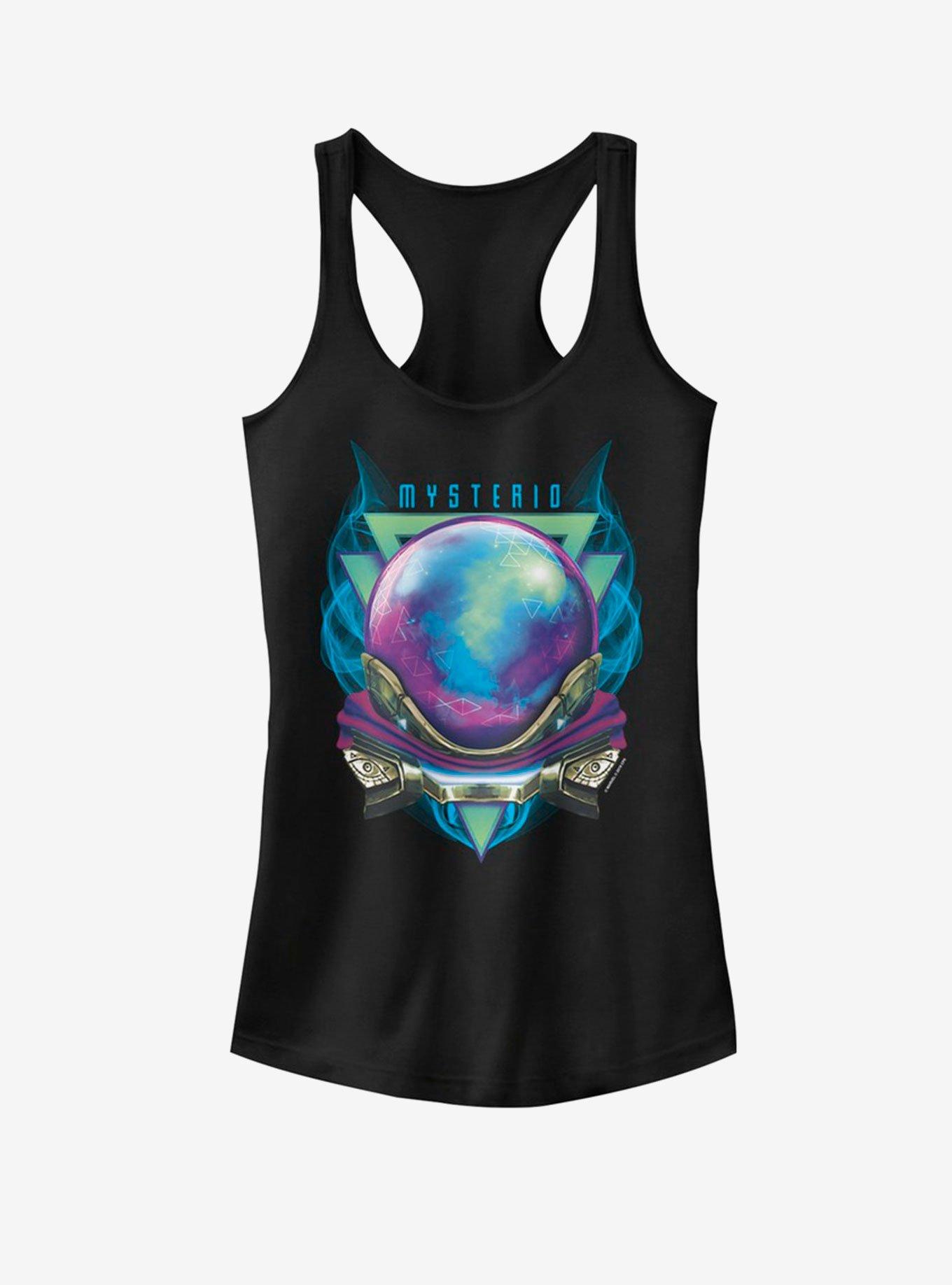 Marvel Spider-Man Far From Home Mysterio Badge Bust Girls Tank, BLACK, hi-res