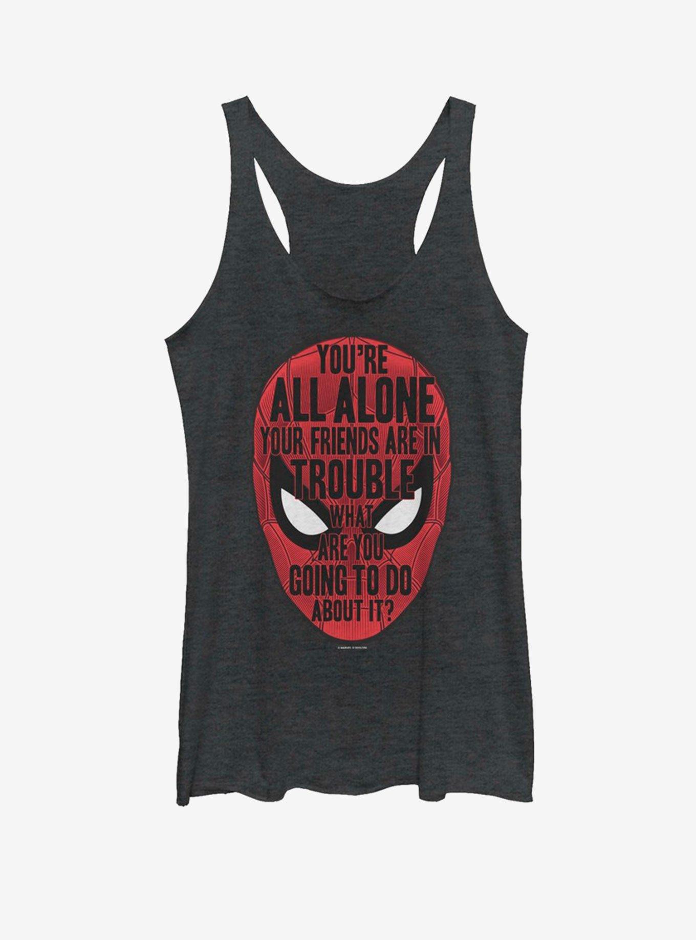 Marvel Spider-Man Far From Home Face words Girls Tank