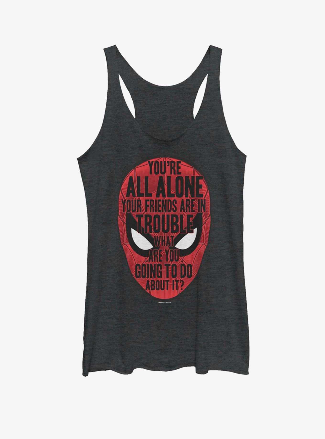 Marvel Spider-Man Far From Home Face words Girls Tank, , hi-res