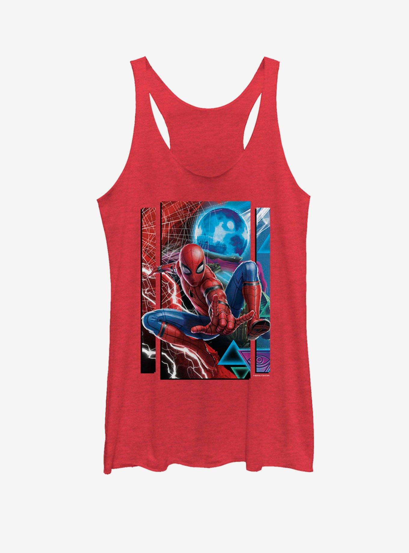 Marvel Spider-Man Far From Home Spider Mysterio Slash Girls Tank, RED HTR, hi-res