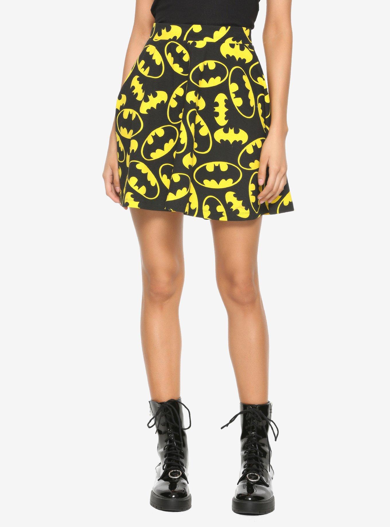 DC Comics Batman Skater Skirt, YELLOW, hi-res