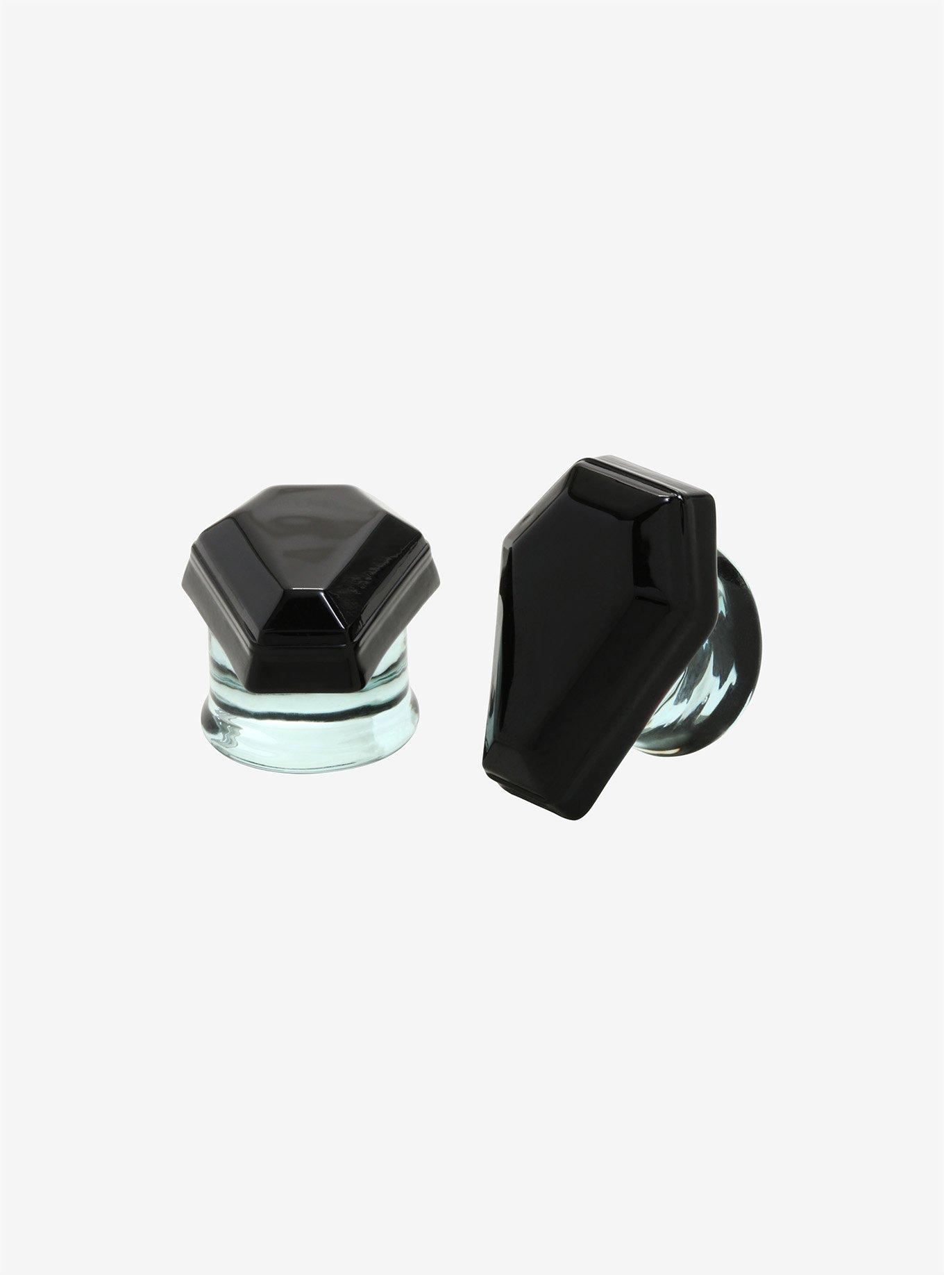 Coffins Glass Plugs 2 Pack, BLACK, hi-res