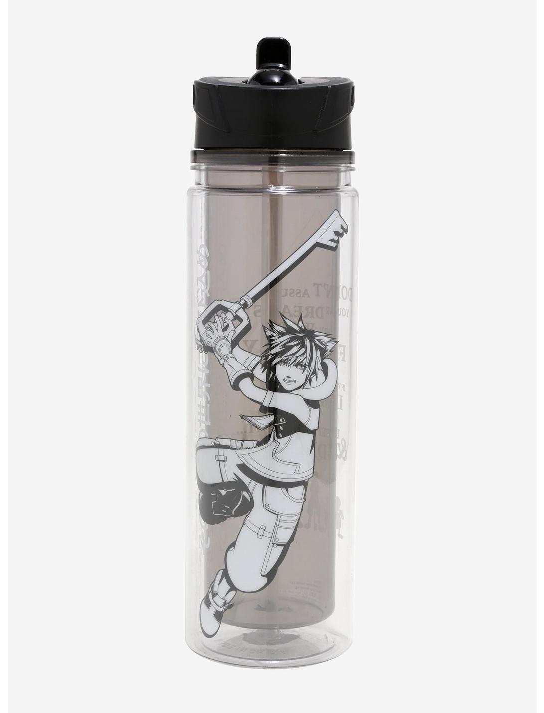 Disney Kingdom Hearts Sora Black & White Water Bottle, , hi-res