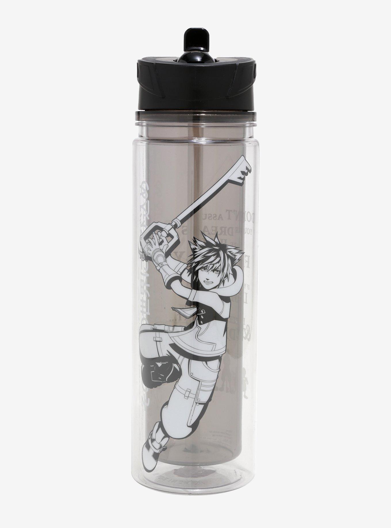 Disney Kingdom Hearts Sora Black & White Water Bottle, , hi-res