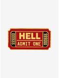 Hell Ticket Enamel Pin, , hi-res