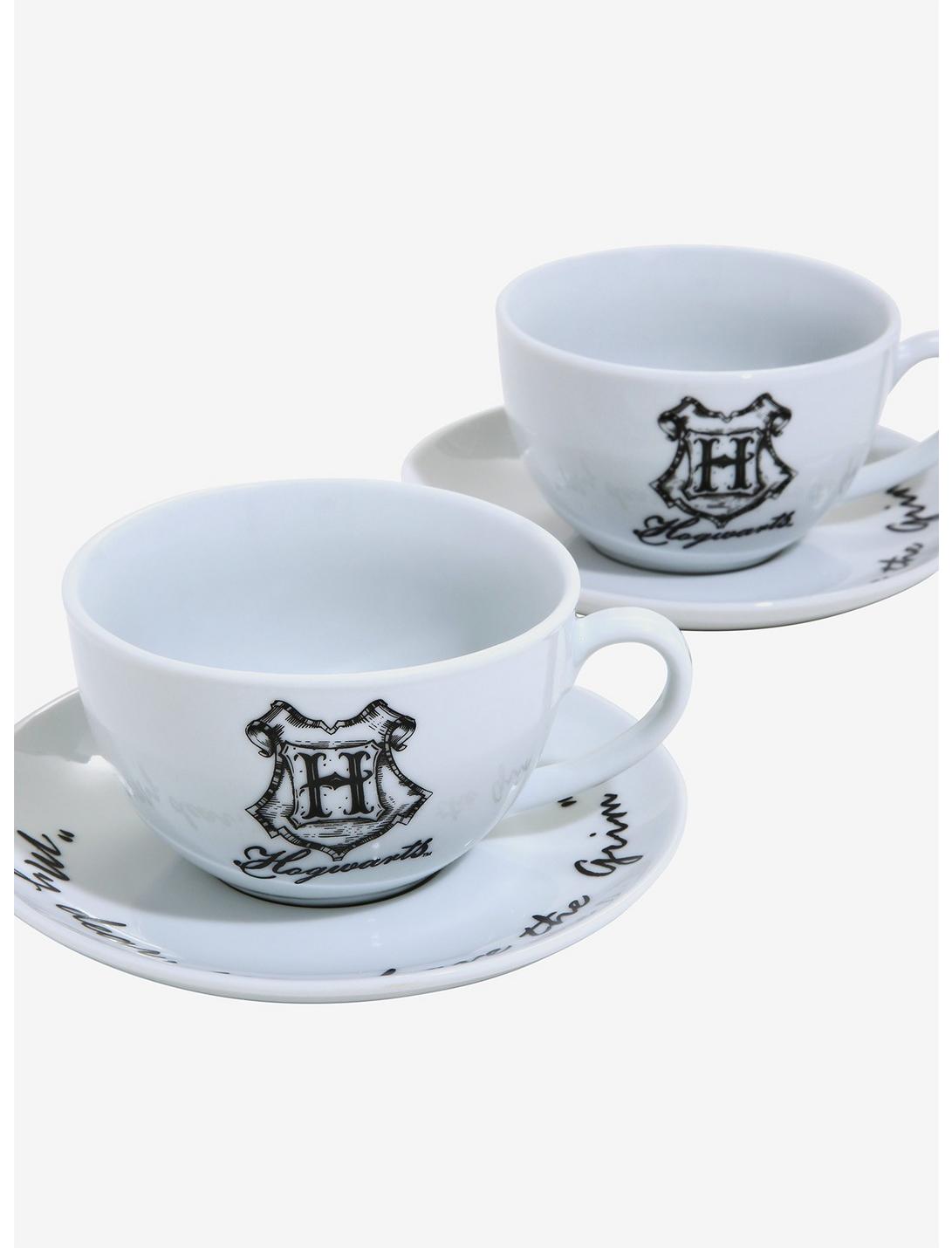 Harry Potter White Grim Tea Cup & Saucer Set - BoxLunch Exclusive, , hi-res