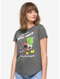 Disney Minnie Mouse Bow-Quets Women's T-Shirt - BoxLunch Exclusive, GREY, hi-res