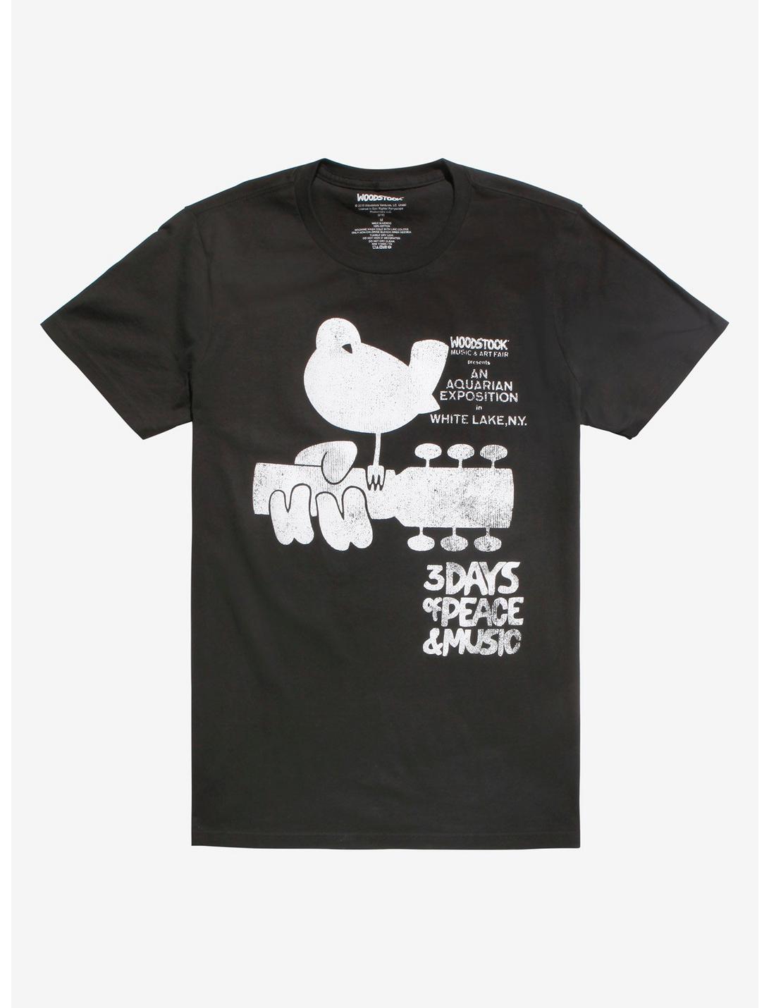 Woodstock Festival Poster T-Shirt, BLACK, hi-res