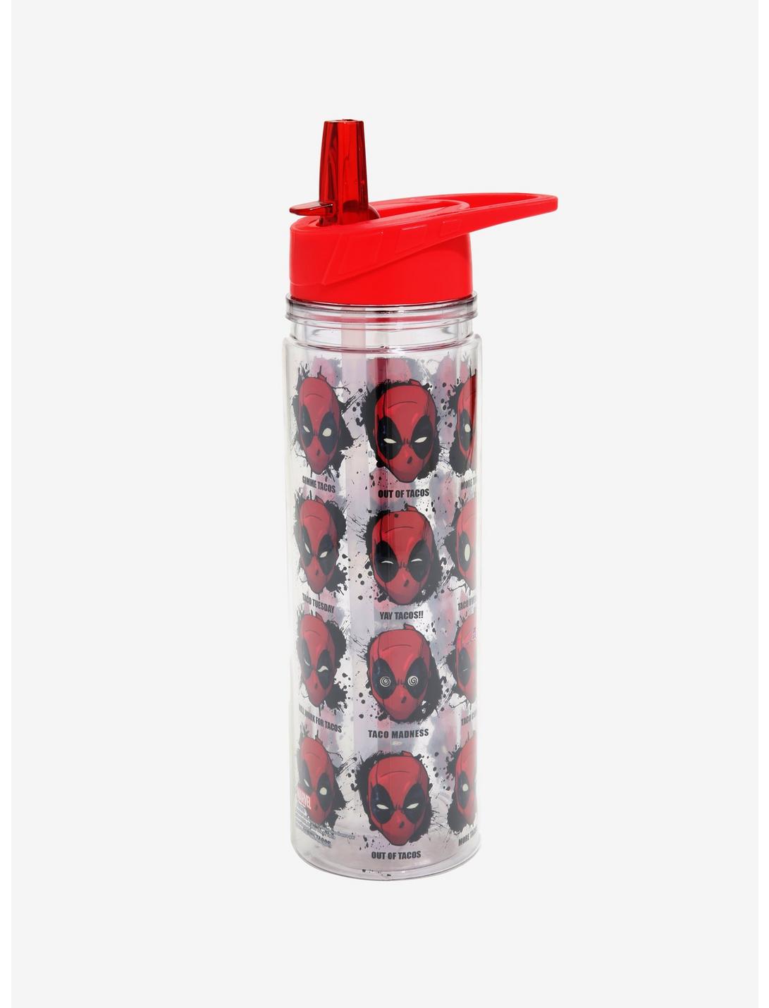 Marvel Deadpool Taco Faces Water Bottle, , hi-res