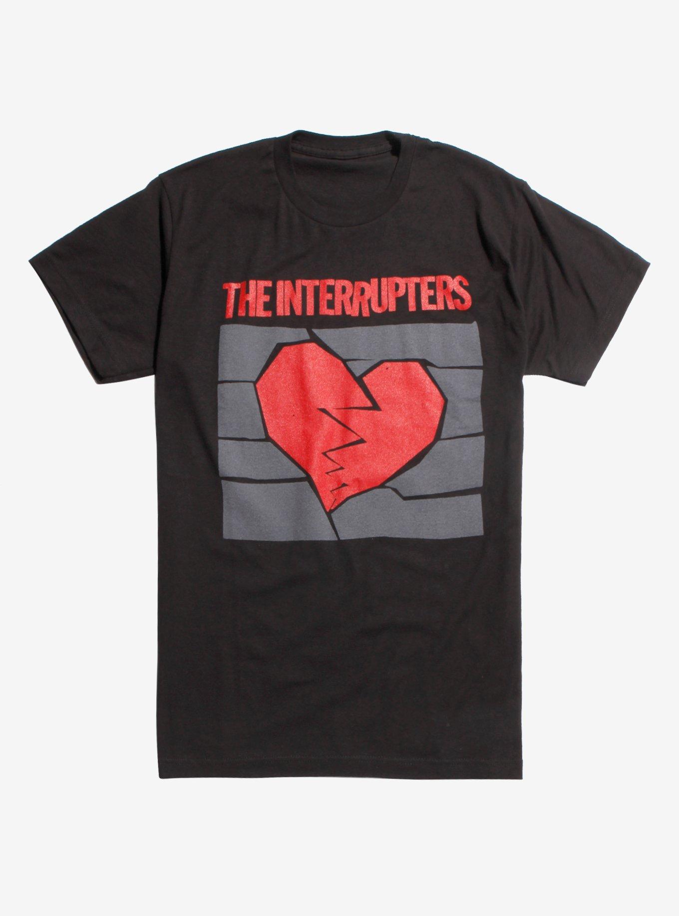 The Interrupters Broken Heart T-Shirt, BLACK, hi-res