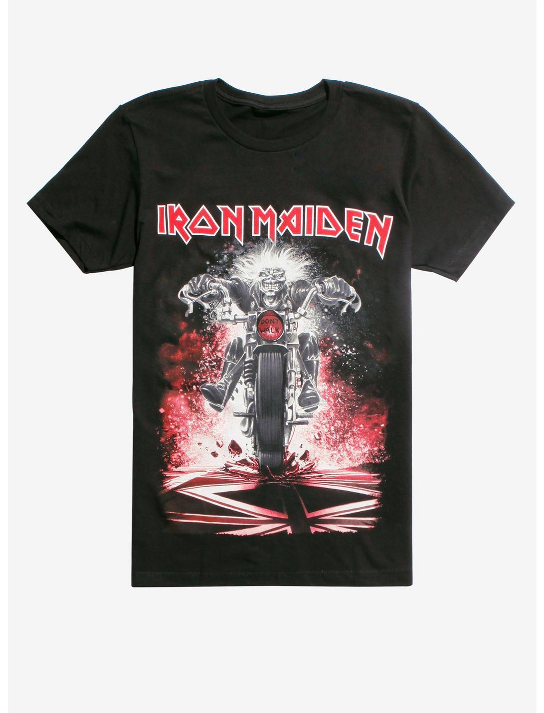 Iron Maiden Eddie Motorcycle Demon T-Shirt, BLACK, hi-res