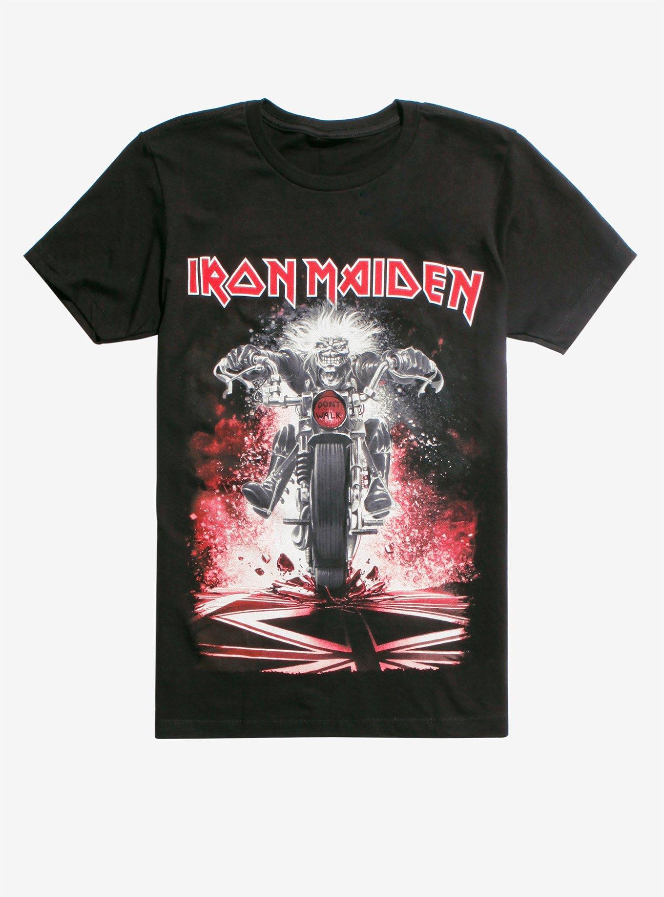 Iron Maiden Eddie Motorcycle Demon T-Shirt, BLACK, hi-res