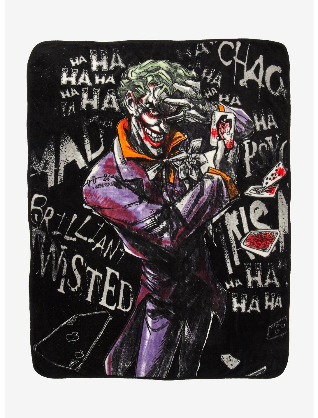 DC Comics The Joker Laughing Plush Throw, , hi-res