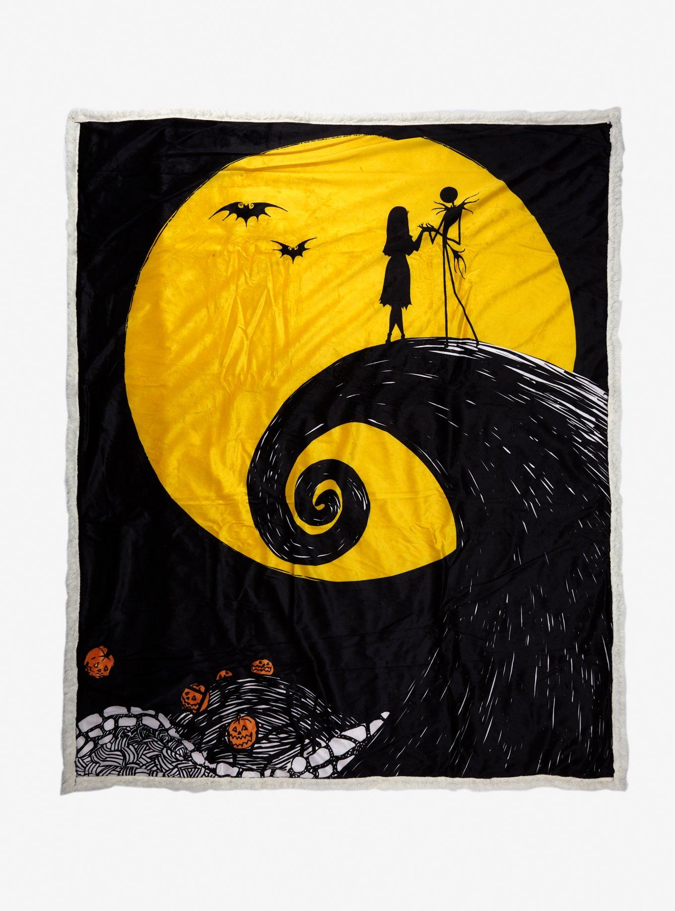 Disney The Nightmare Before Christmas Moonlight Sherpa Throw - BoxLunch Exclusive, , hi-res