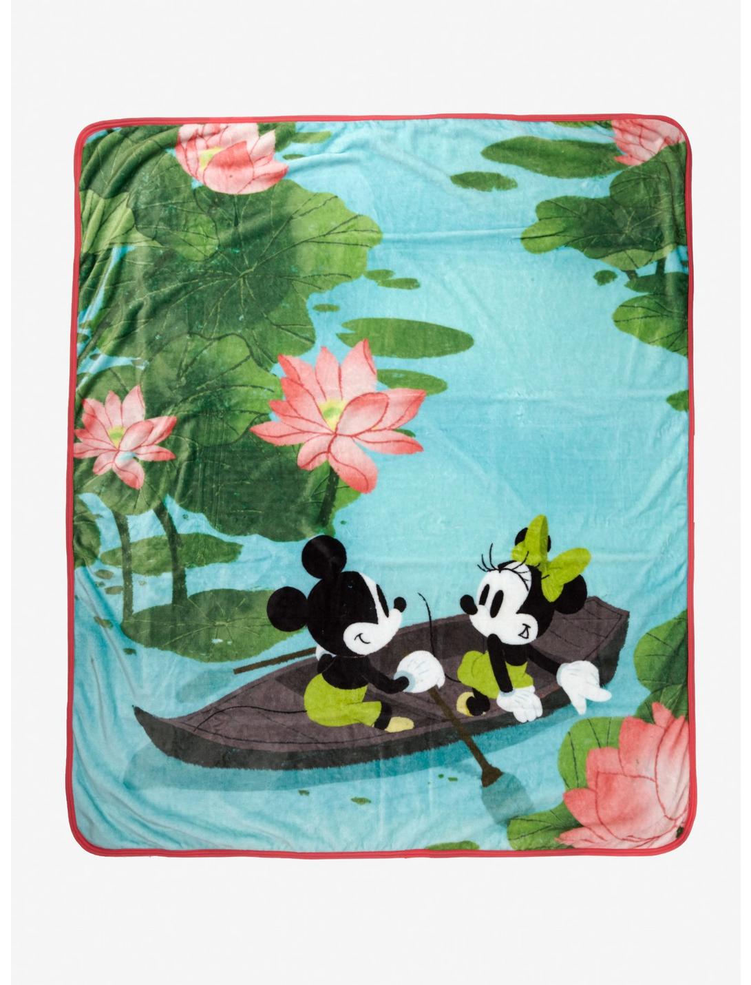 Disney Mickey & Minnie Lily Pond Throw - BoxLunch Exclusive, , hi-res