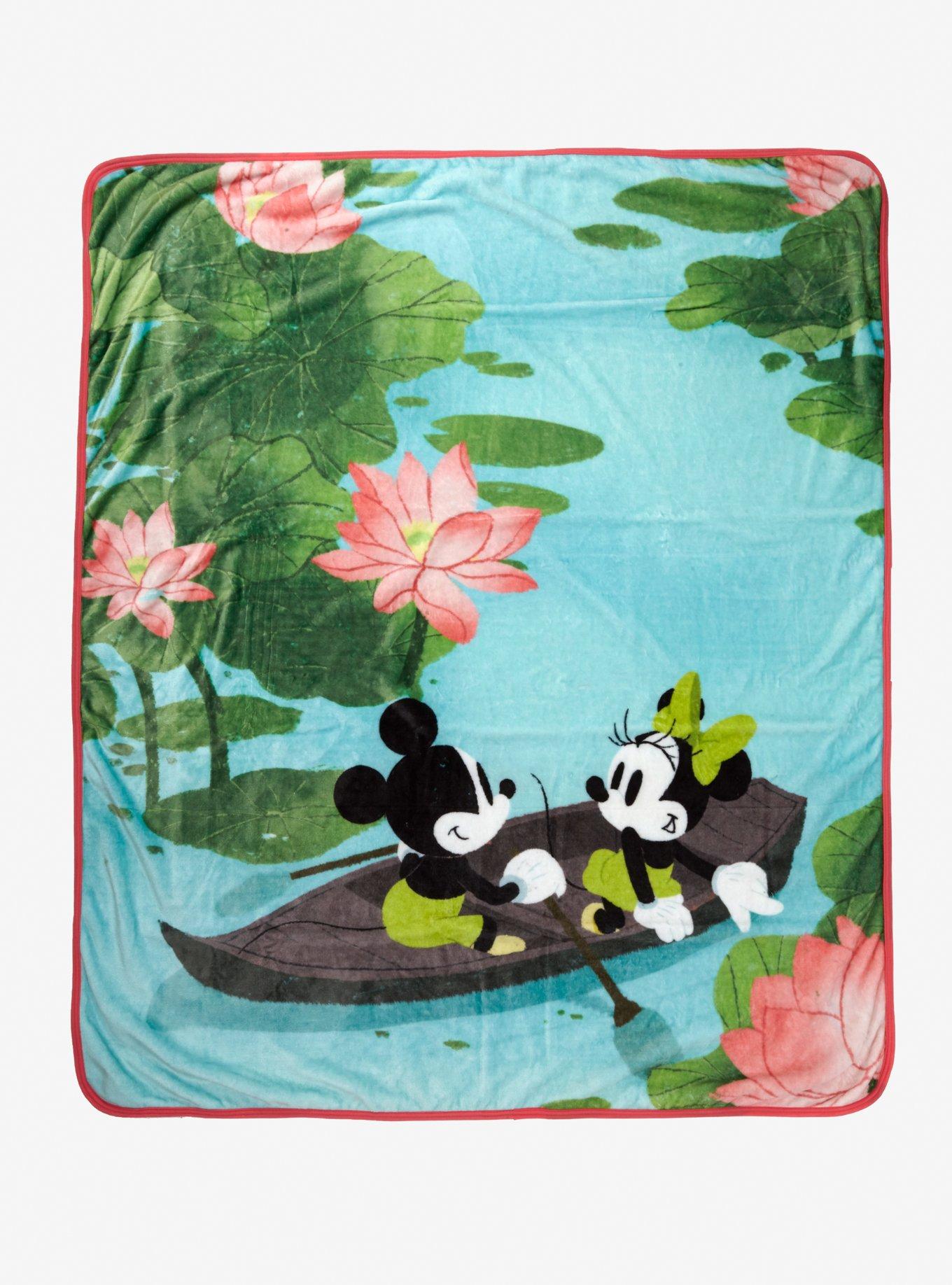 Disney Mickey & Minnie Lily Pond Throw - BoxLunch Exclusive, , hi-res