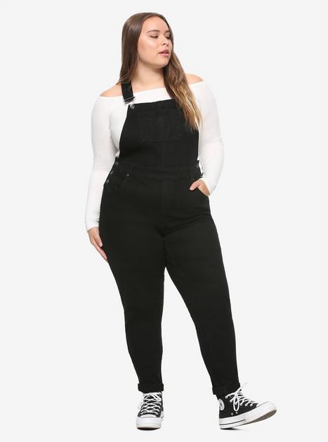 HT Denim Black Overalls Plus Size | Hot Topic