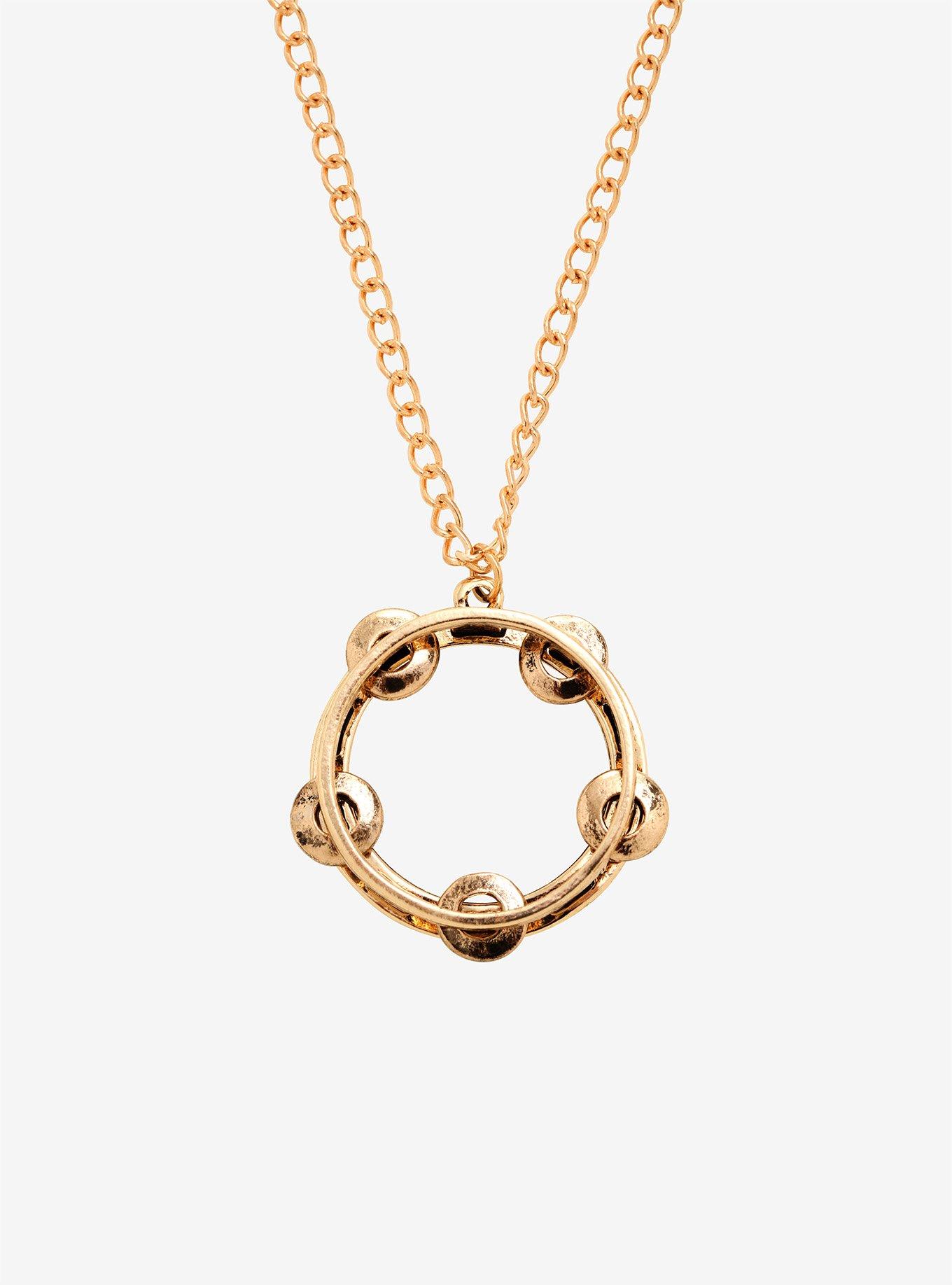 Mini Tambourine Necklace, , hi-res