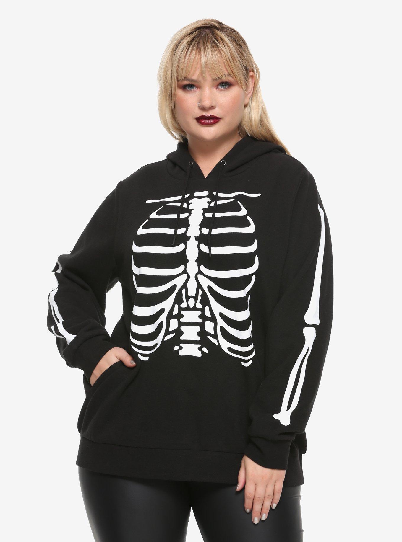 Plus size skull hoodie sale