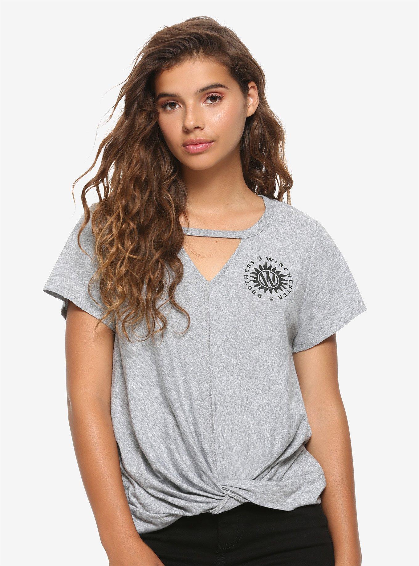 Supernatural Winchester Brothers Twist-Front Girls T-Shirt | Hot Topic