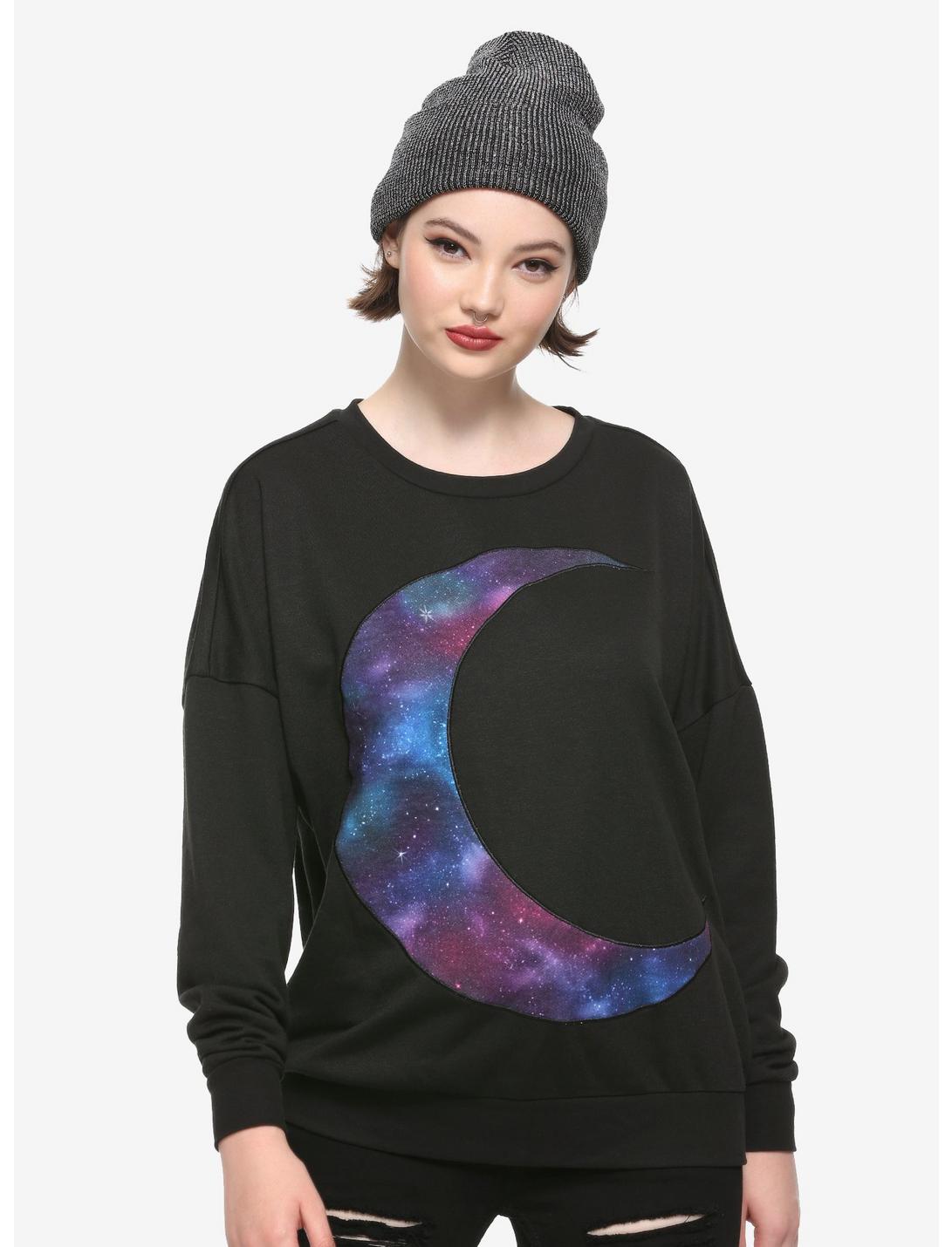 Galaxy Moon Girls Sweatshirt, MULTI, hi-res