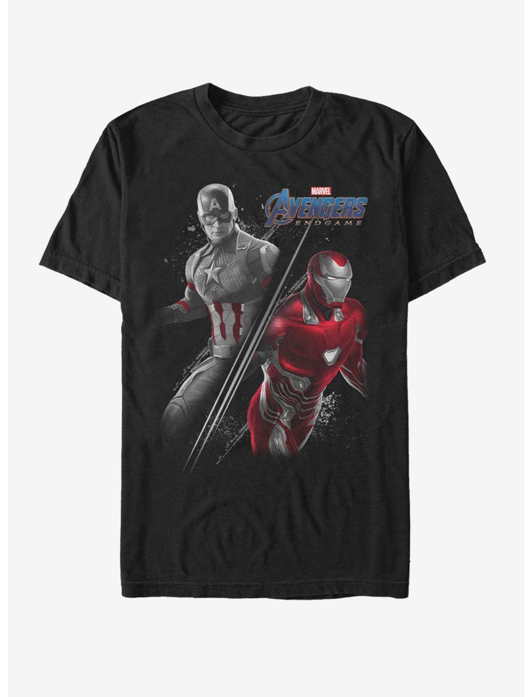 Marvel Avengers Endgame Cap Ironman T-Shirt, BLACK, hi-res
