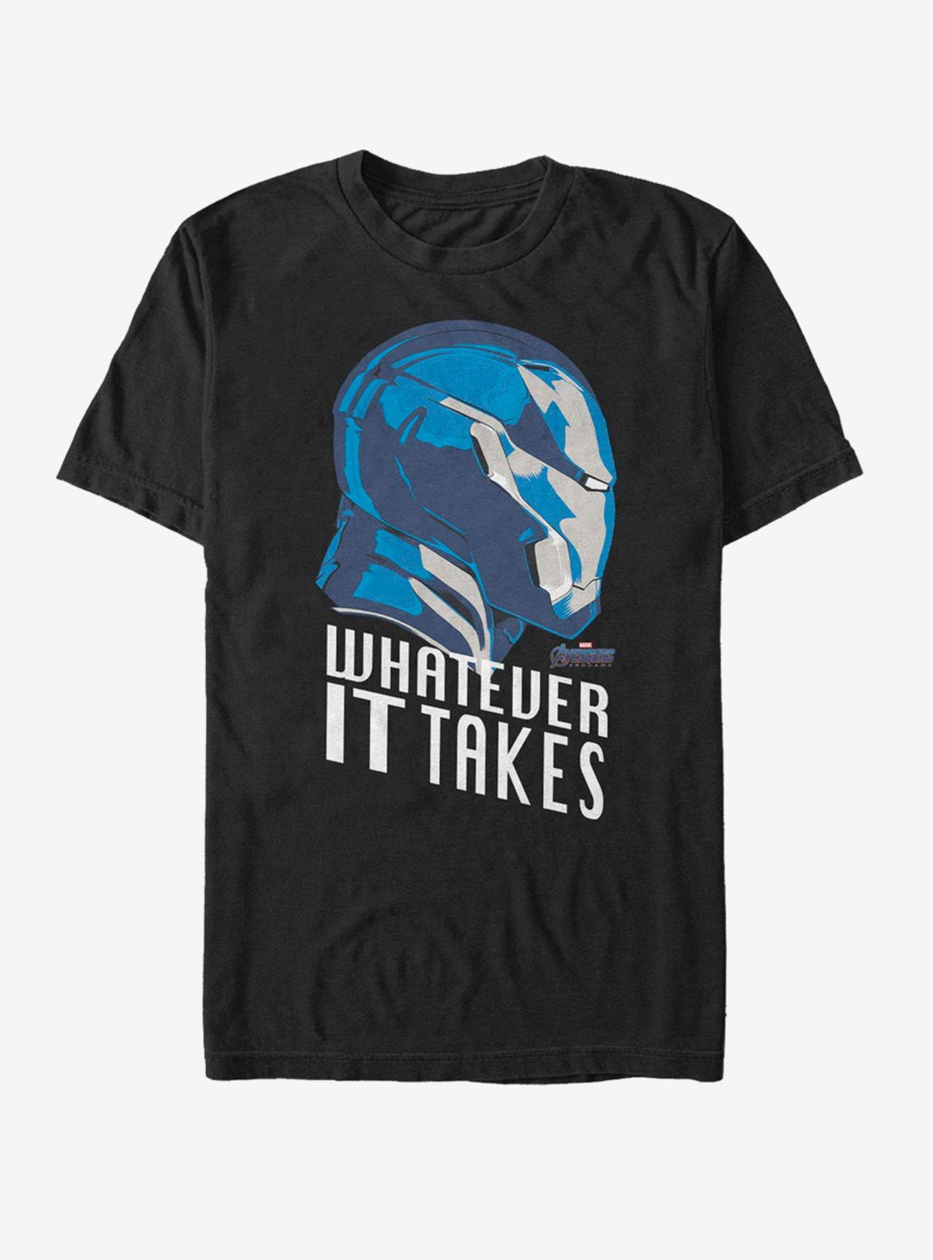Marvel Avengers Endgame Ironman Calls T-Shirt, BLACK, hi-res