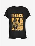 Star Wars May the Fourth Box Girls T-Shirt, BLACK, hi-res