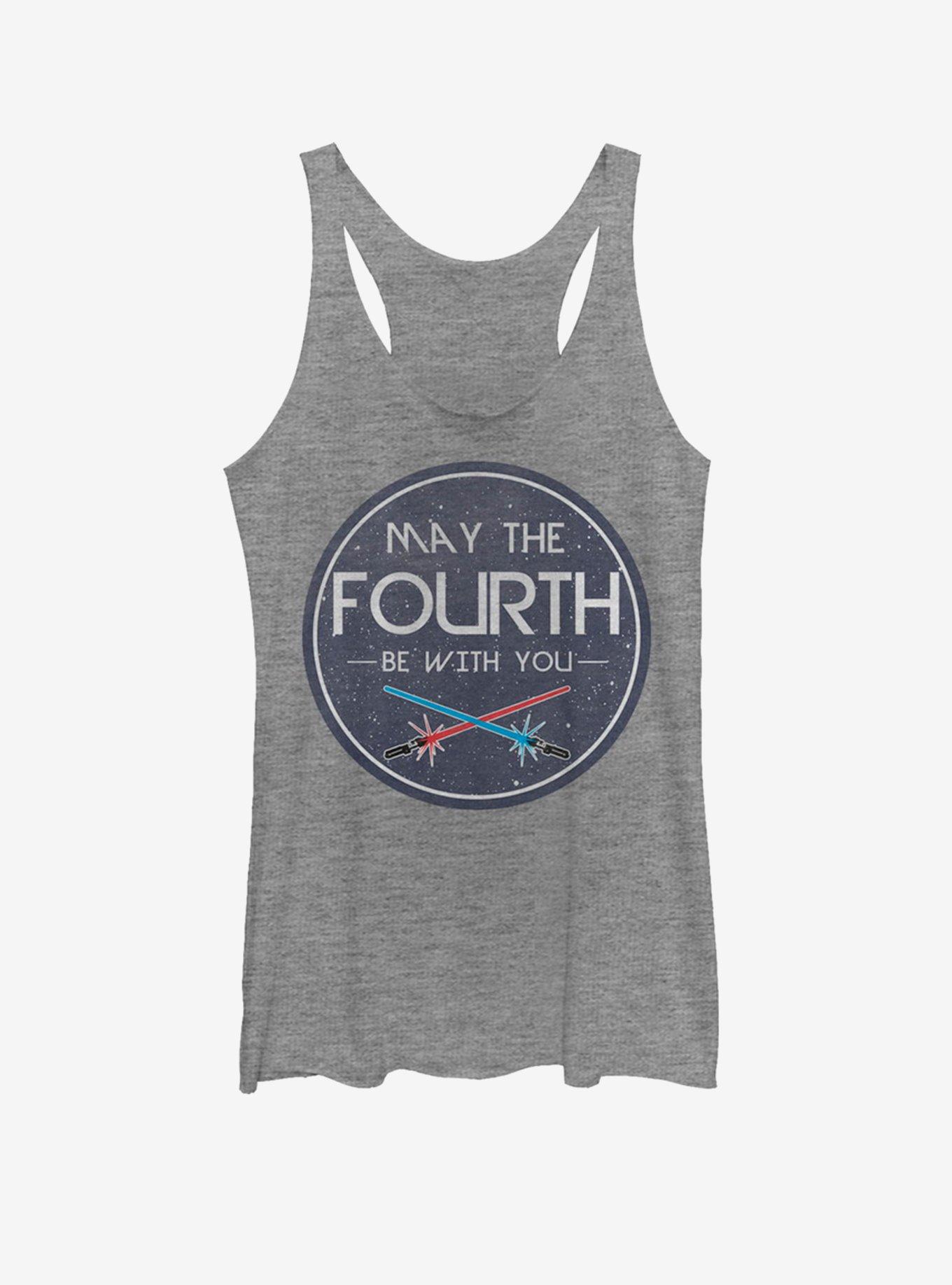 Star Wars May the Fourth Circle Girls Tank Top, GRAY HTR, hi-res