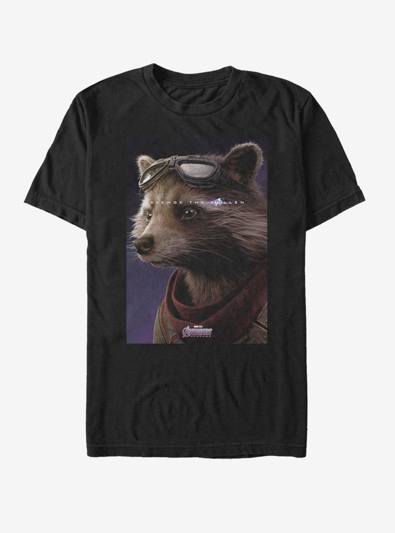 Marvel Avengers Endgame Rocket Avenge T-Shirt, BLACK, hi-res