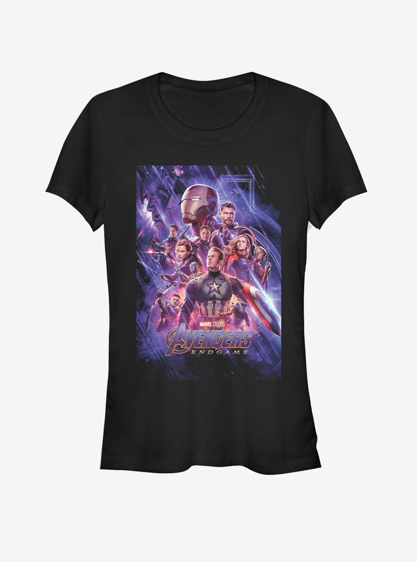 Marvel Avengers Endgame Avengers Poster Girls T-Shirt, BLACK, hi-res