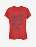 Star Wars Looking May the Fourth Girls T-Shirt, RED, hi-res