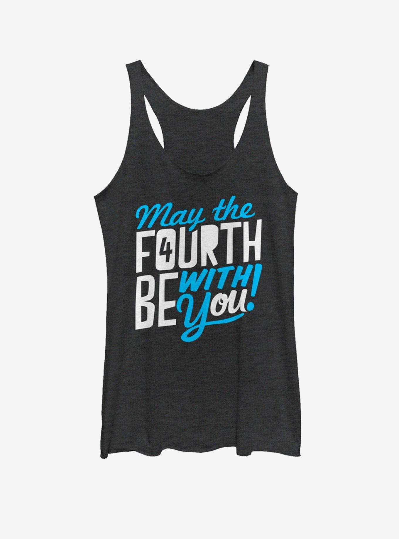 Star Wars May the Fourth Be With You Girls Tank Top, BLK HTR, hi-res