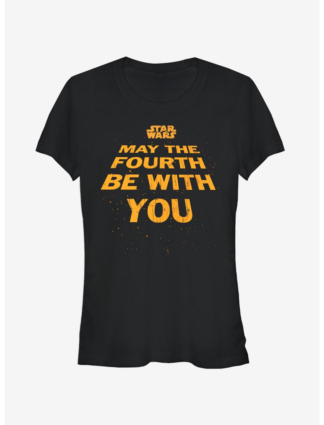 Star Wars May the Fourth Title Girls T-Shirt, BLACK, hi-res