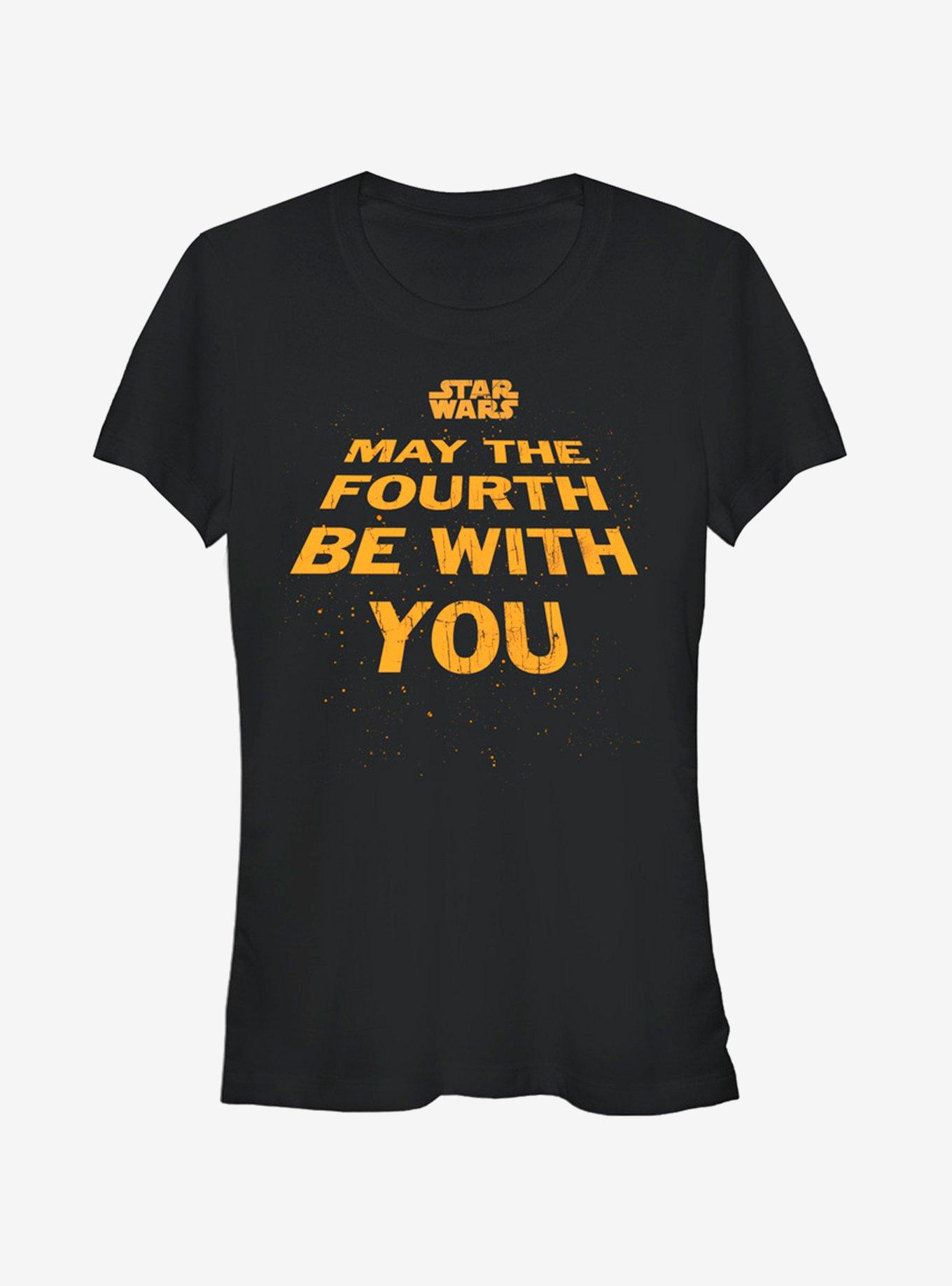 Star Wars May the Fourth Title Girls T-Shirt, BLACK, hi-res