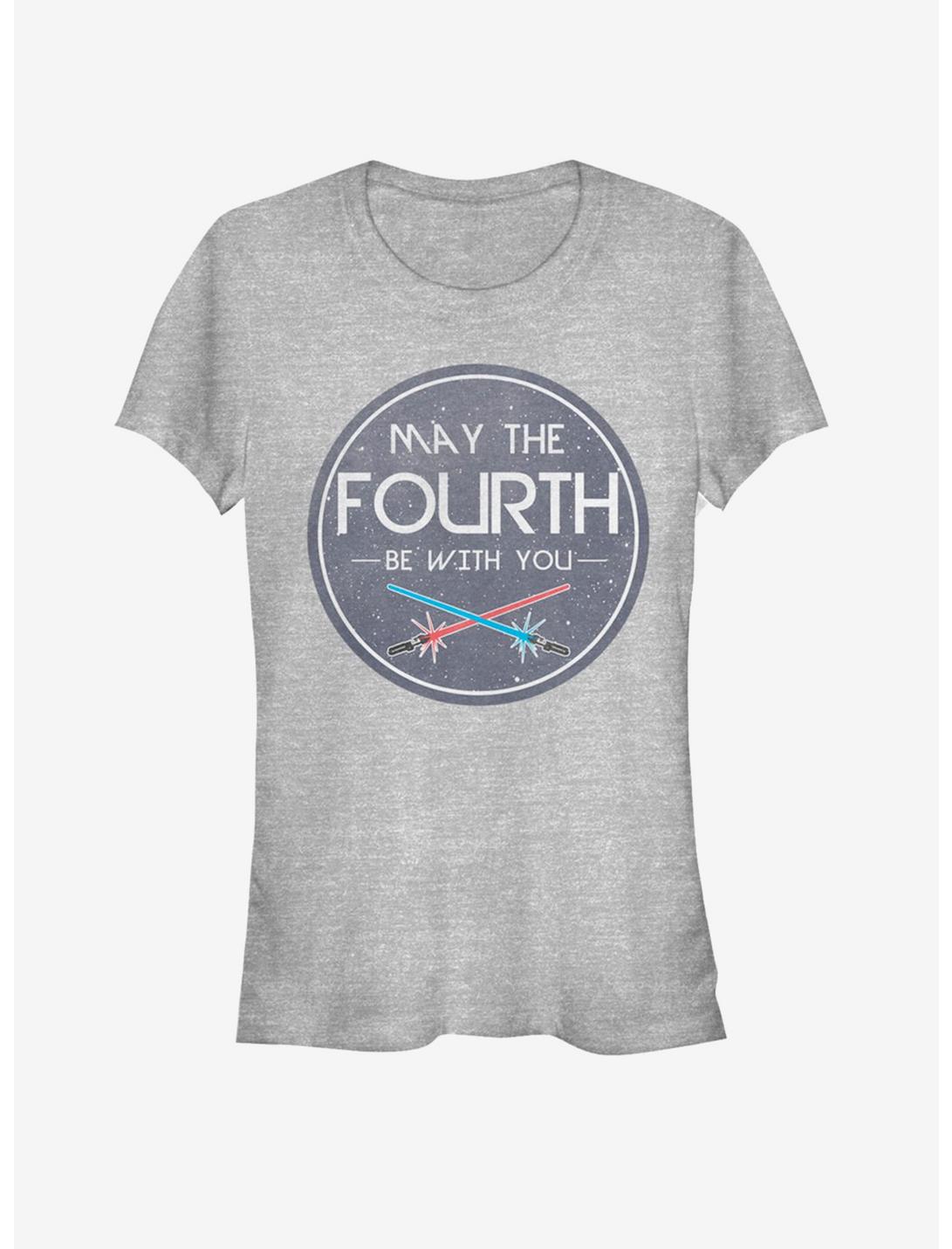 Star Wars May The Fourth Circle Girls T-Shirt, ATH HTR, hi-res