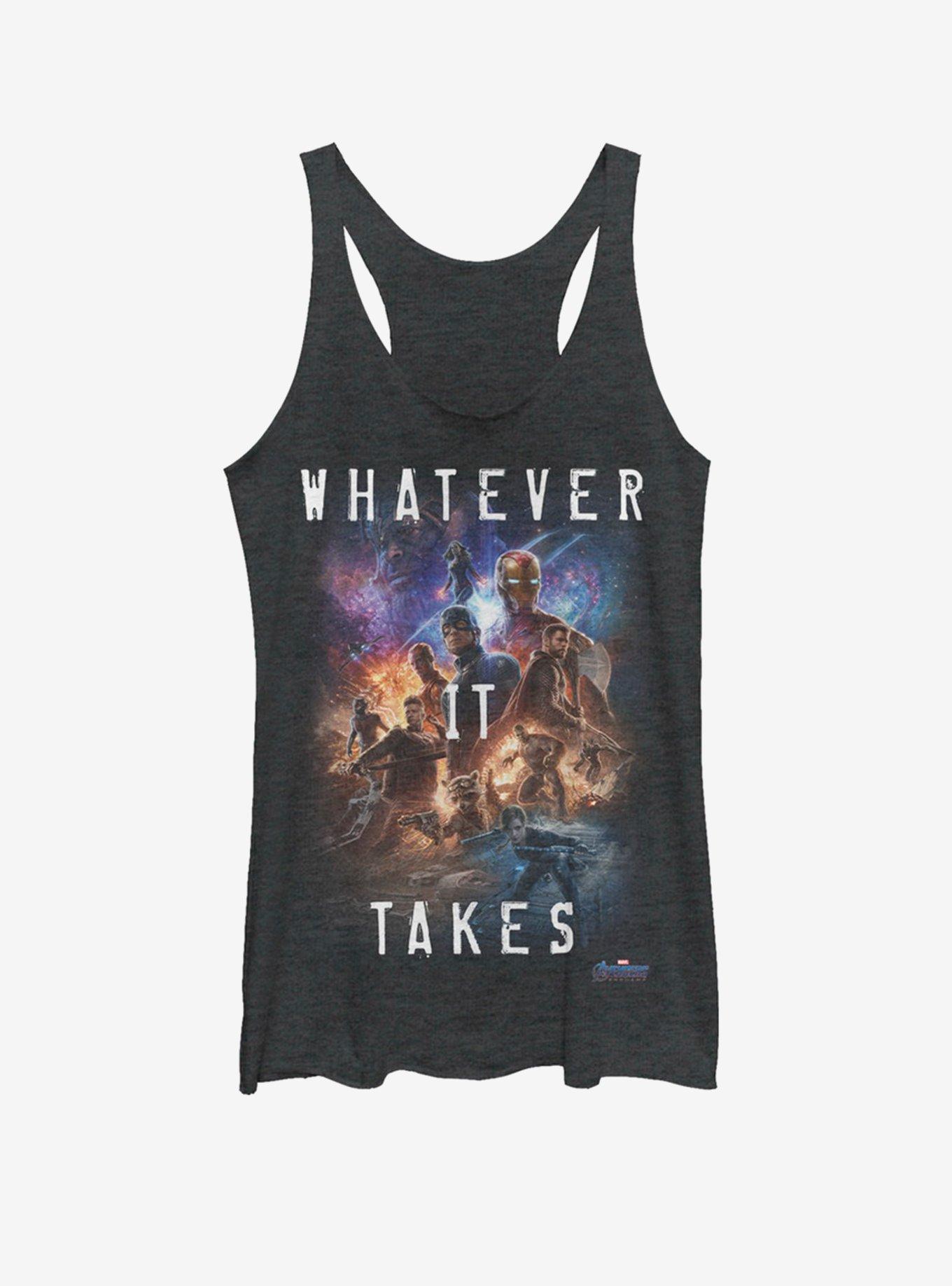 Marvel Avengers Endgame Whatever it Takes Girls Tank Top, BLK HTR, hi-res