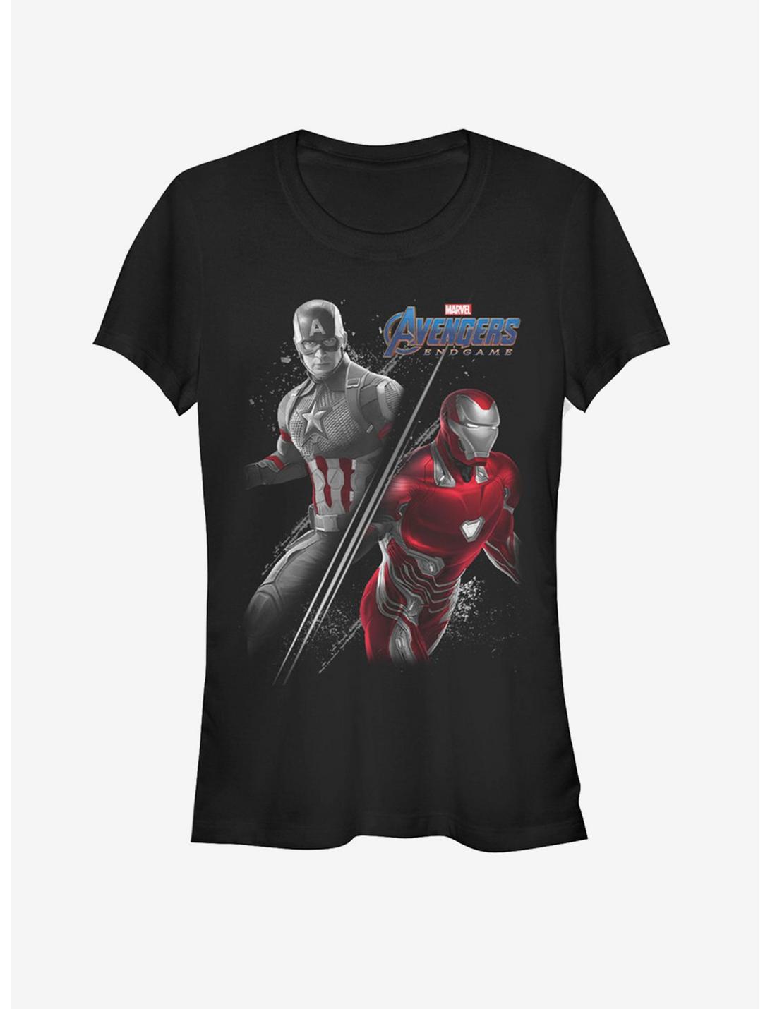 Marvel Avengers Endgame Cap Ironman Girls T-Shirt, BLACK, hi-res