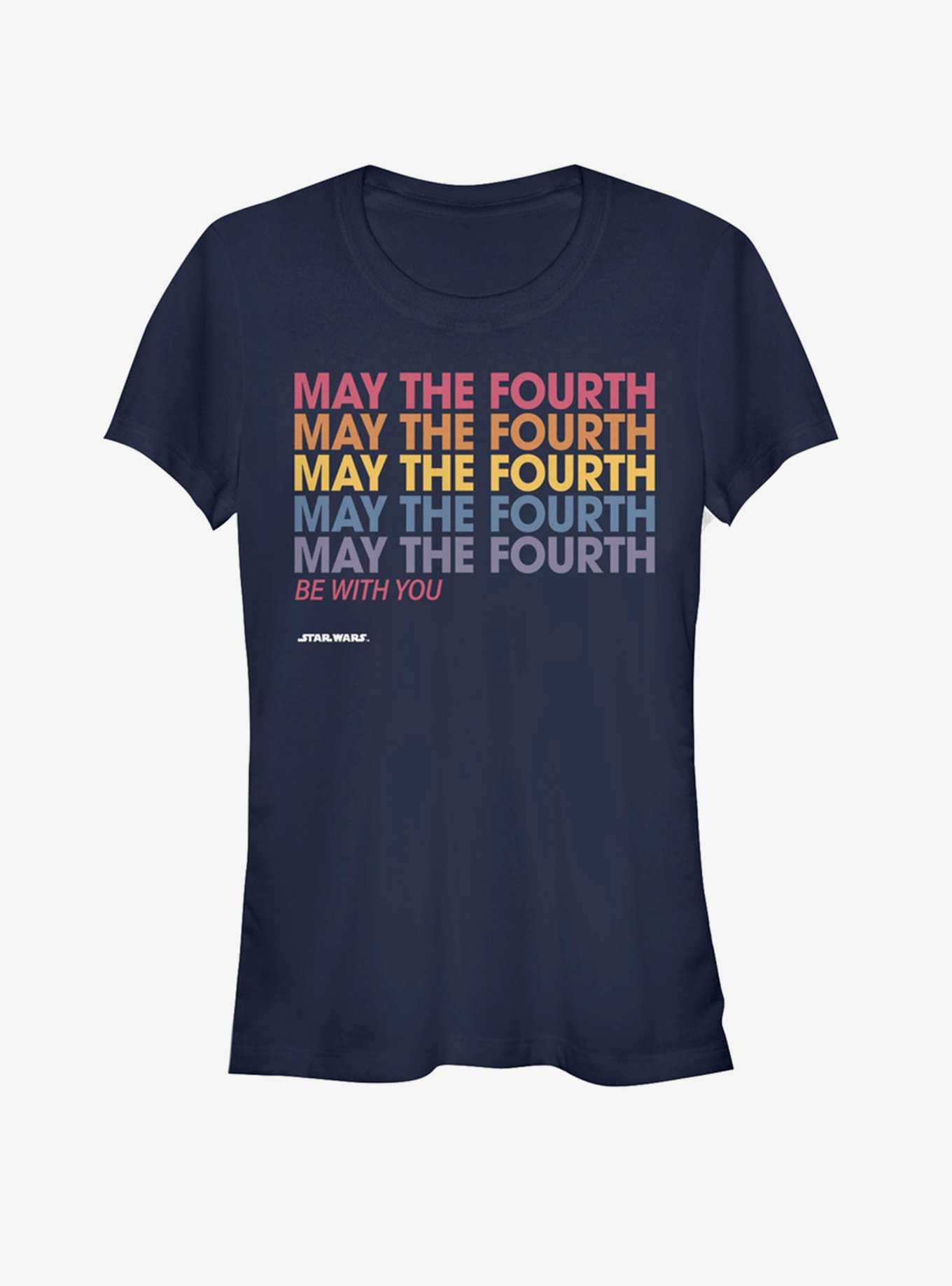 Star Wars May the Fourth Stack Girls T-Shirt, , hi-res
