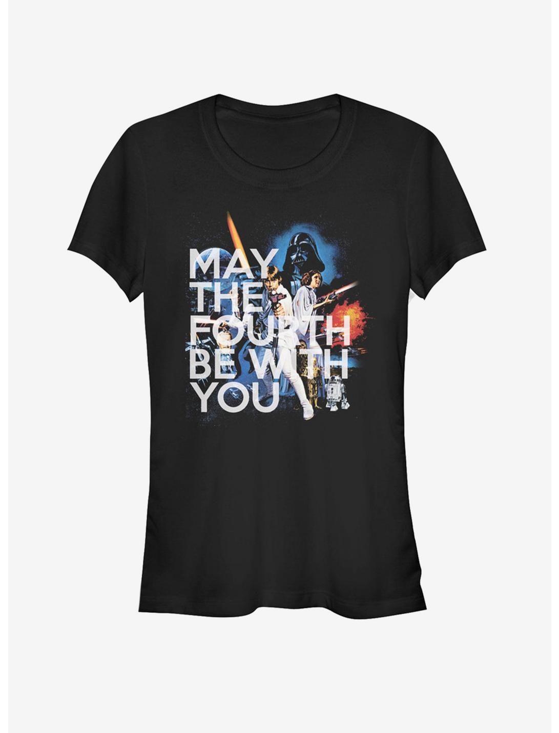 Star Wars Original May the Fourth Girls T-Shirt, BLACK, hi-res