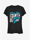 Star Wars May the Fourth Be With You Girls T-Shirt, BLACK, hi-res