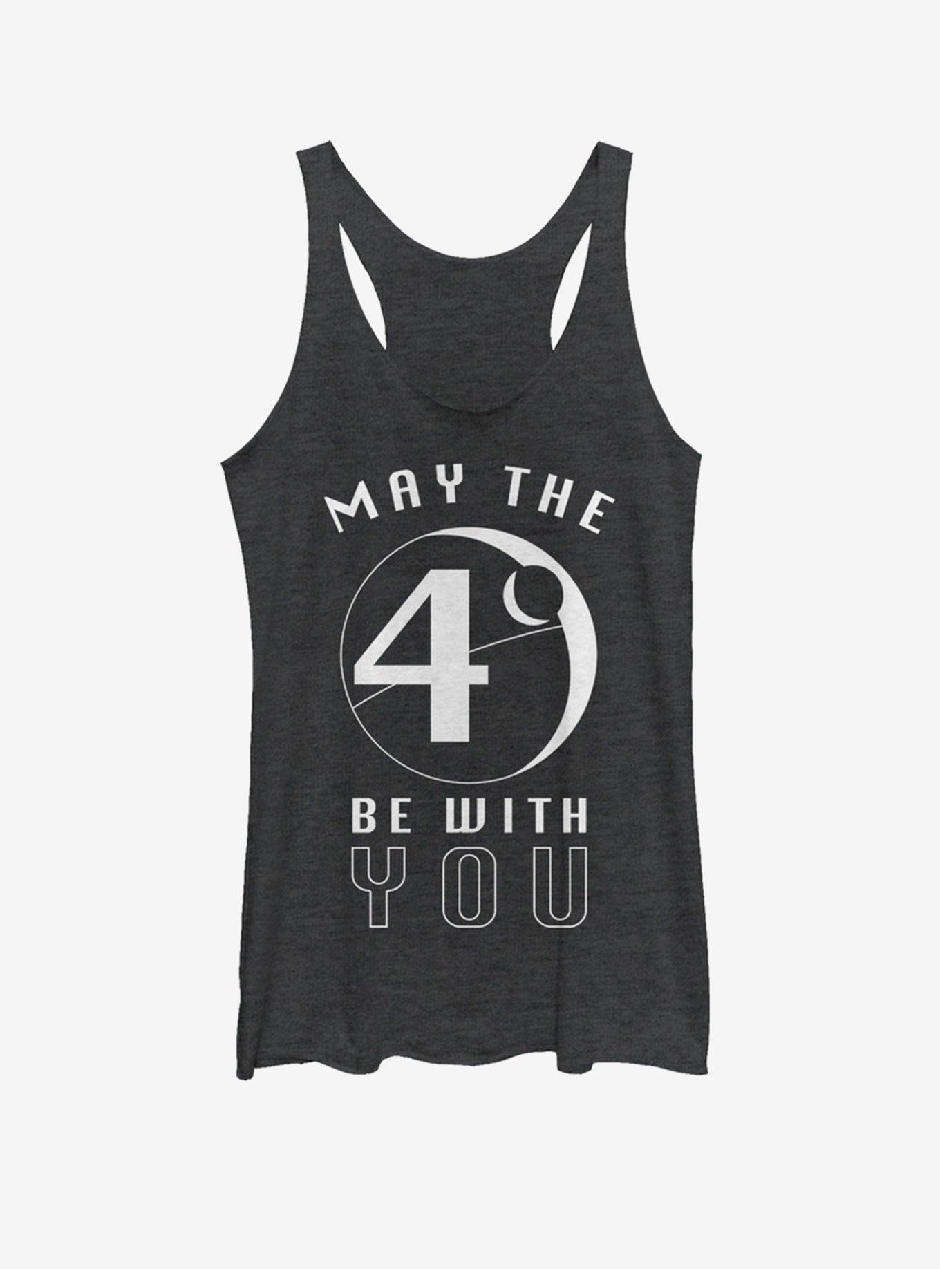 Star Wars May the Fourth Moon Girls Tank Top, BLK HTR, hi-res