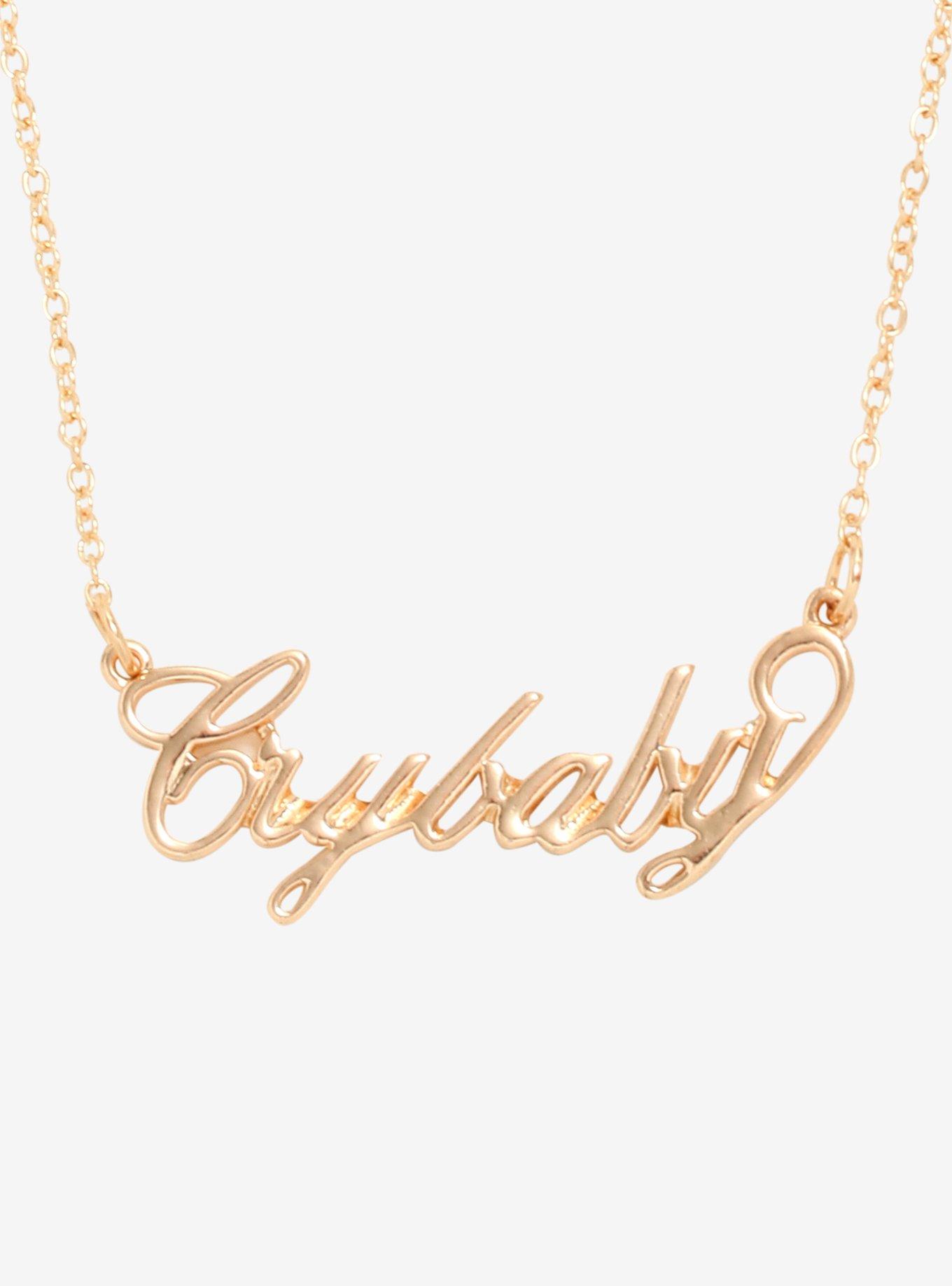 Melanie Martinez Crybaby Nameplate Necklace, , hi-res