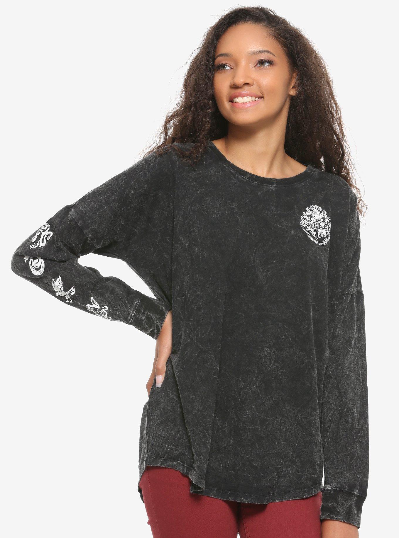 Harry Potter Hogwarts Long-Sleeve Athletic Jersey, GREY, hi-res