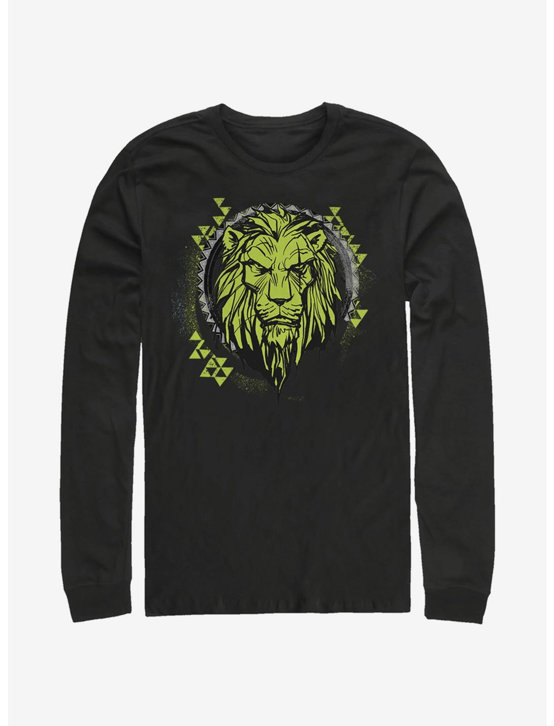 Disney The Lion King 2019 Tribal Scar Long-Sleeve T-Shirt, BLACK, hi-res
