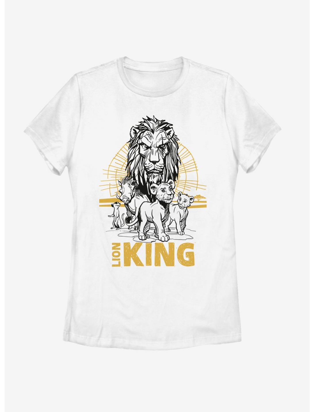 Disney The Lion King 2019 Lion King Group Womens T-Shirt, WHITE, hi-res
