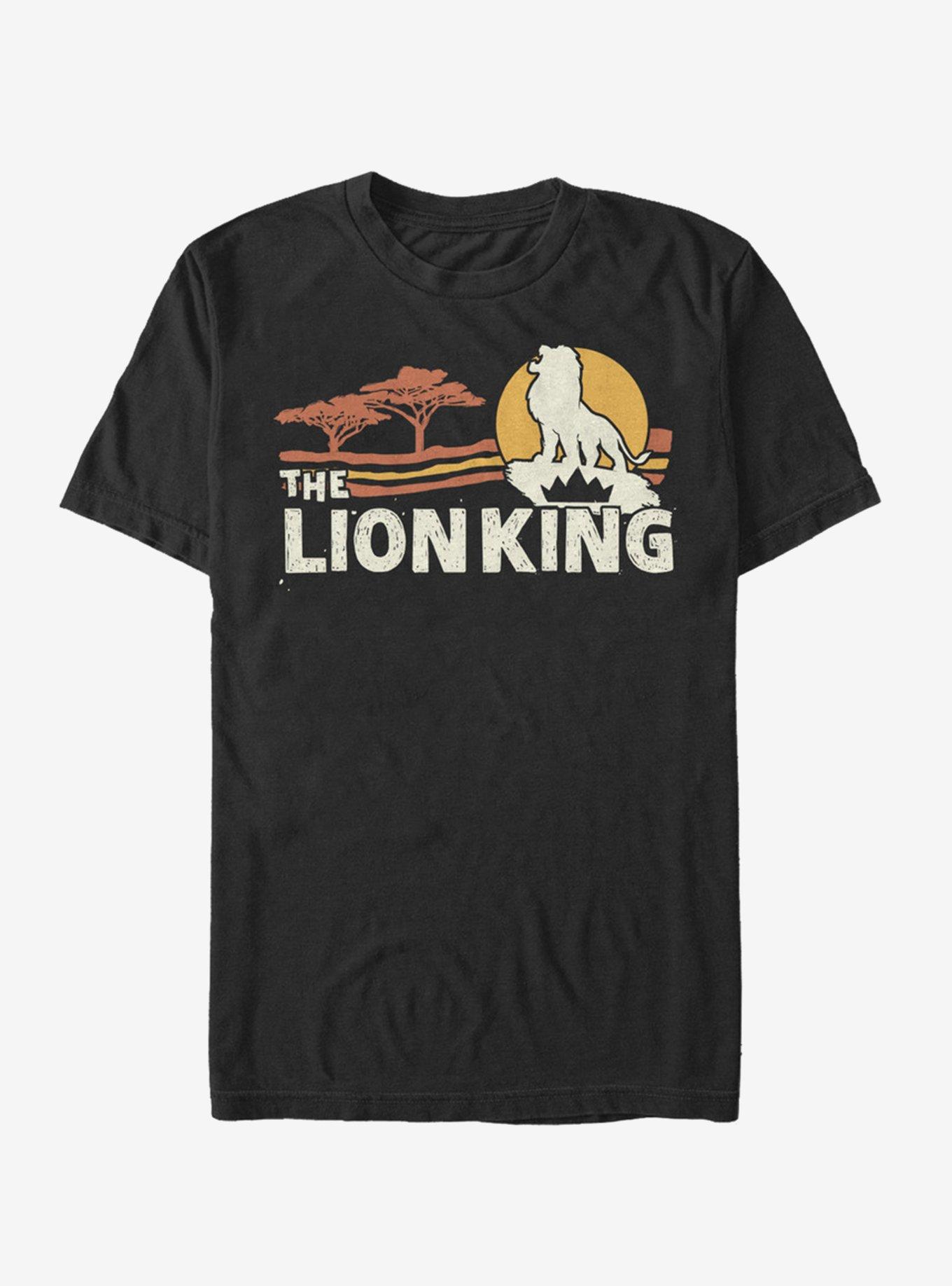 Disney The Lion King 2019 Savannah Scene Back T-Shirt, BLACK, hi-res