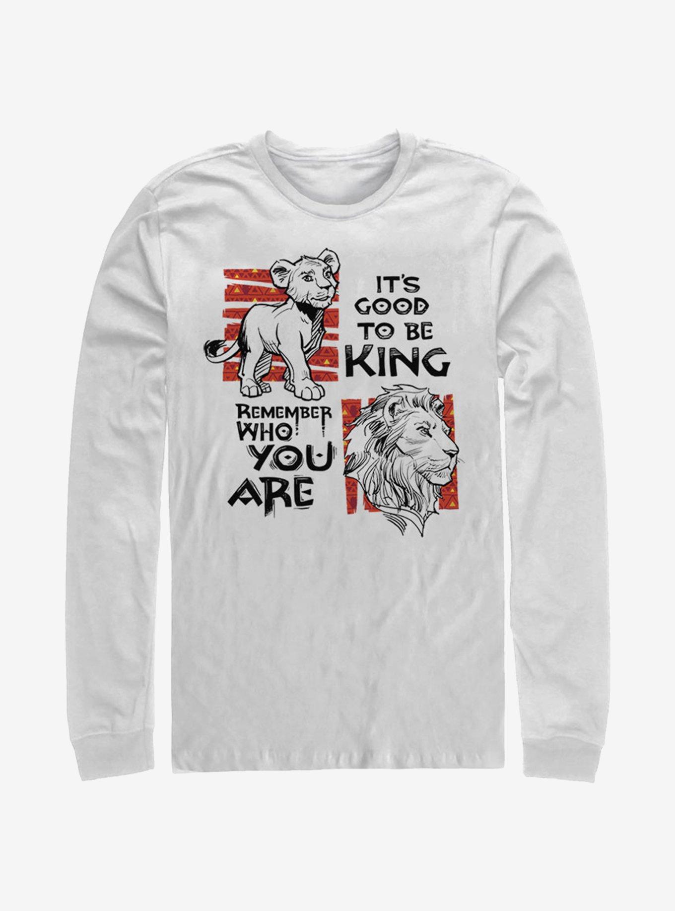Disney The Lion King 2019 Simba Text Long-Sleeve T-Shirt, WHITE, hi-res